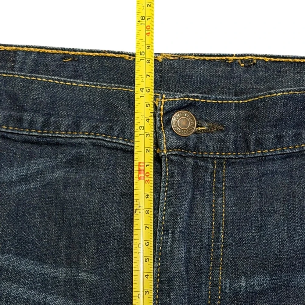 Levis 569 Loose Straight Fit Dark Wash Indigo Denim Jeans Mens 42x30 (38x28)